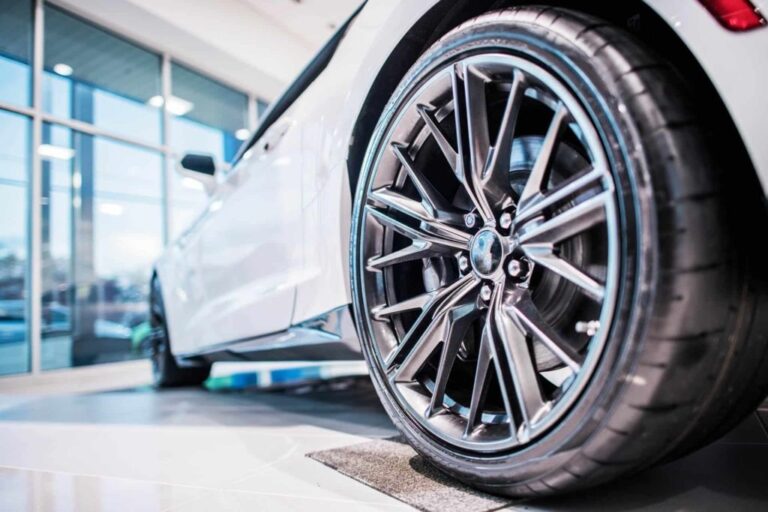 car in showroom